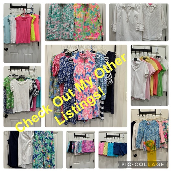 Lilly Pulitzer 100% Silk Elsa Top Let's Mango M GUC - Picture 6 of 9